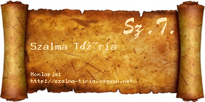 Szalma Tíria névjegykártya